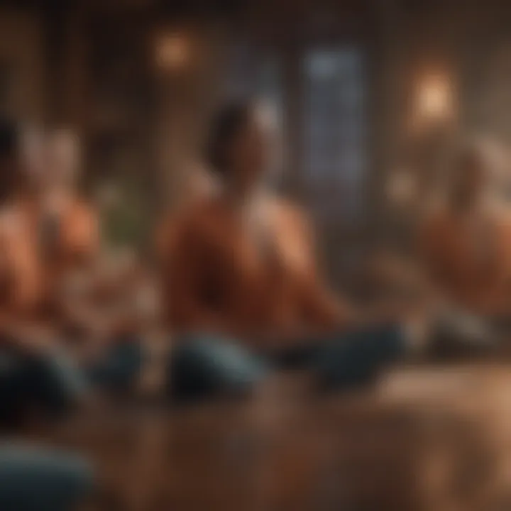 Diverse group sharing their meditation experiences
