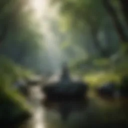 A serene landscape representing mindfulness