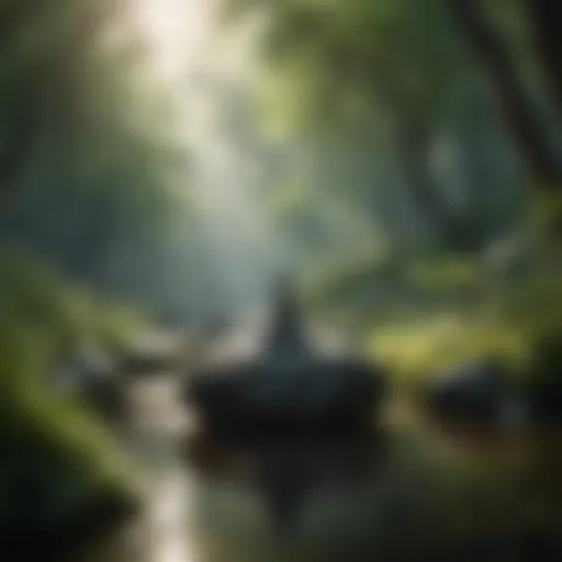 A serene landscape representing mindfulness