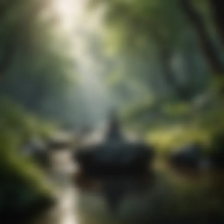 A serene landscape representing mindfulness