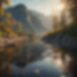 A serene landscape representing tranquility and focus