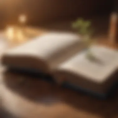 Wisdom Within: Insights from Mindfulness Literature An open book with highlighted pages, symbolizing the exploration of mindfulness literature.