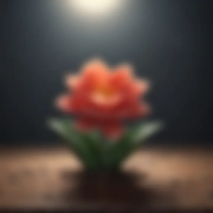 A blossoming flower representing personal growth through love