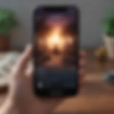 User-Friendly Meditation App Interface Serene digital interface of a meditation app on a smartphone