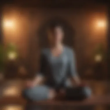Engaged in deep meditation for mental clarity Focused meditation practice