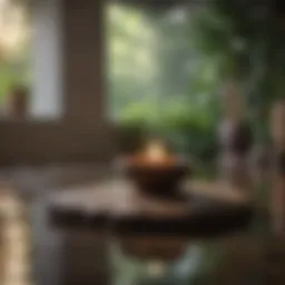 Serene meditation environment promoting focus