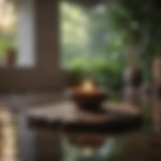 Serene meditation environment promoting focus