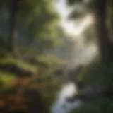 A serene landscape depicting tranquility