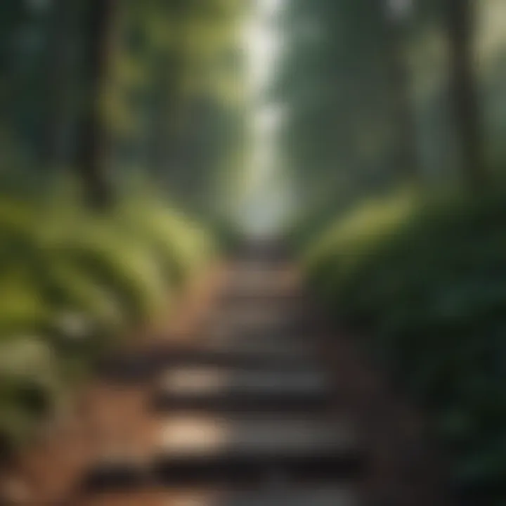 A pathway leading through a forest symbolizing personal growth