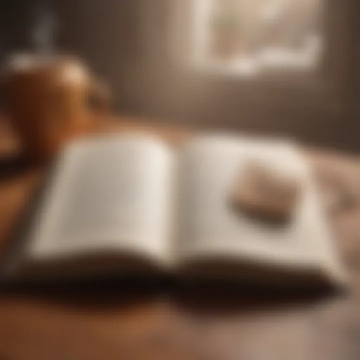 An open book with uplifting quotes on its pages