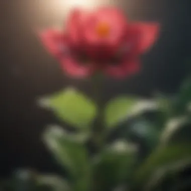 Resilience in Adversity A broken yet blooming flower representing resilience
