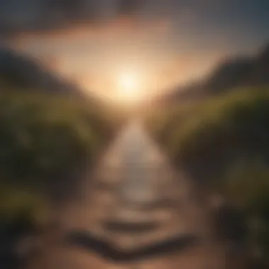 Embracing the Path of Growth A path leading towards a bright horizon, symbolizing growth