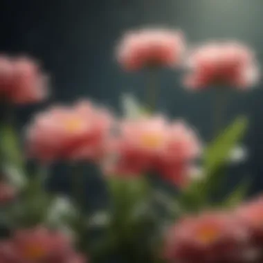 A close-up of blooming flowers representing beauty in happy moments