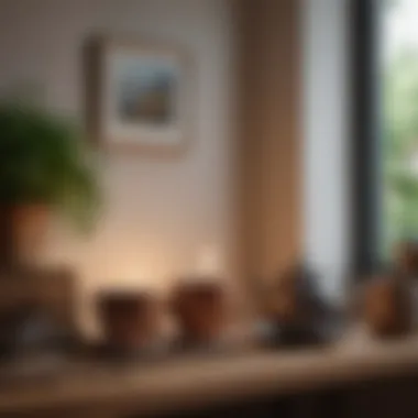 A cozy corner with a warm cup of tea evoking comfort and happiness