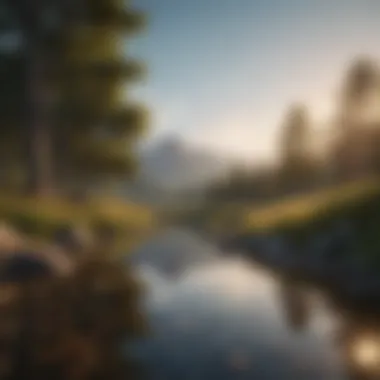A serene landscape that promotes peace and mindfulness