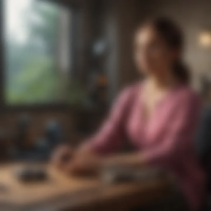 Illustration of mindfulness practices integrated into gaming