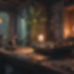 A serene gaming environment with calming visuals