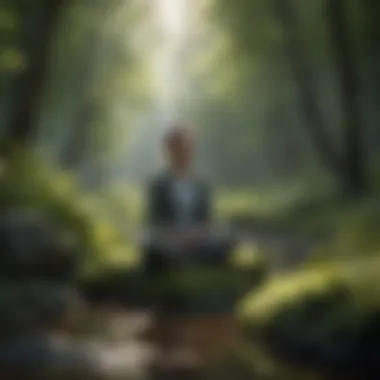 A serene landscape promoting mindfulness