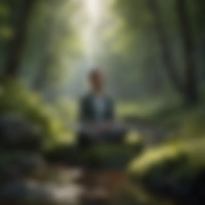 A serene landscape promoting mindfulness