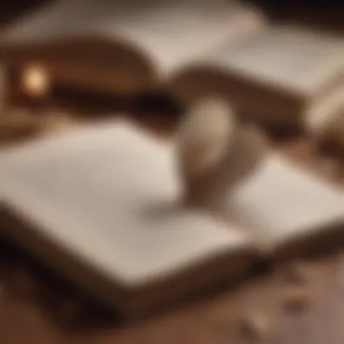 Whispers of Affection An open book with pages filled with handwritten love quotes