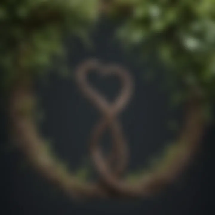A pair of intertwined vines symbolizing connection and unity