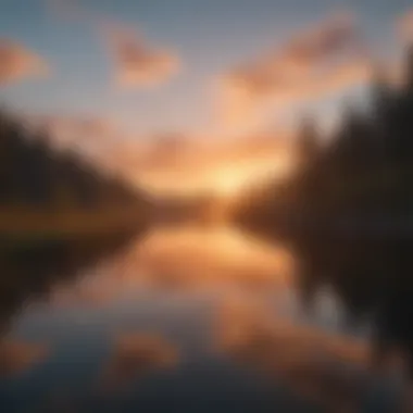 Reflections of the Heart A tranquil sunset over a serene lake reflecting deep emotions