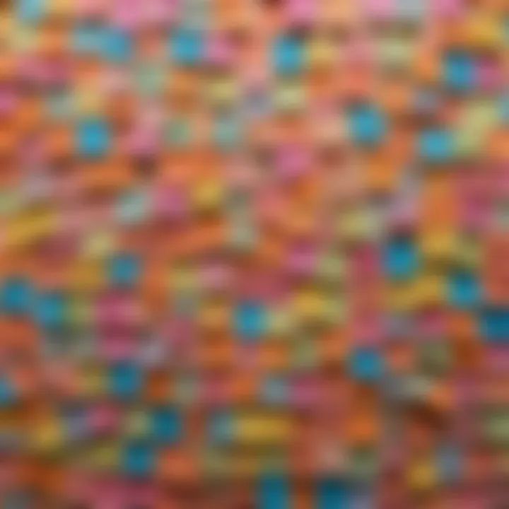 An artistic representation of gratitude through colorful post-it notes filled with positive affirmations.