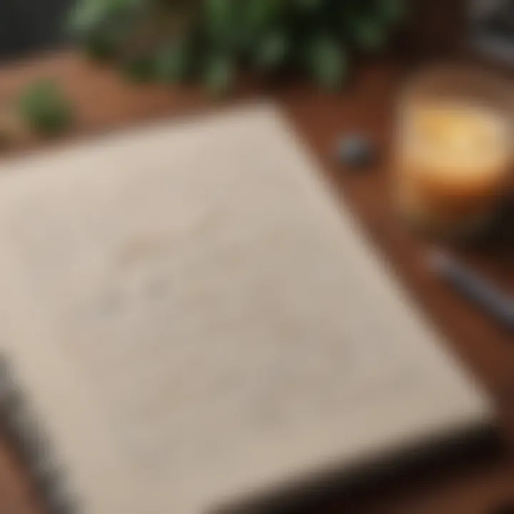 A close-up of handwritten notes in a gratitude journal, showcasing heartfelt entries and doodles.