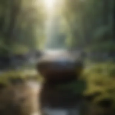 Tranquil Atmosphere in Ambient Music A serene landscape illustrating tranquility and relaxation