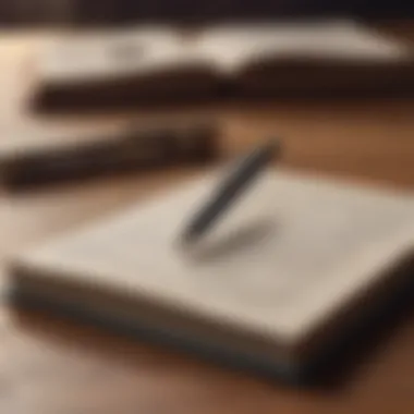 A close-up of a journal and pen, representing introspection and self-discovery.