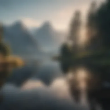 Serenity in Emptiness A serene landscape reflecting the concept of emptiness and introspection.