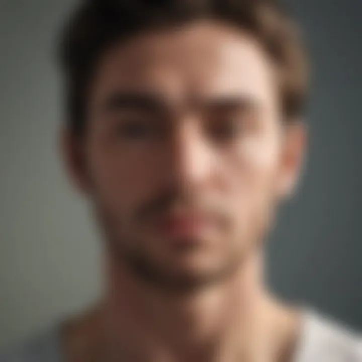 Close-up of a person meditating with a calm expression