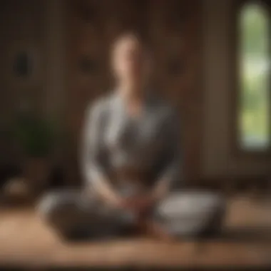 An illustration depicting different meditation techniques
