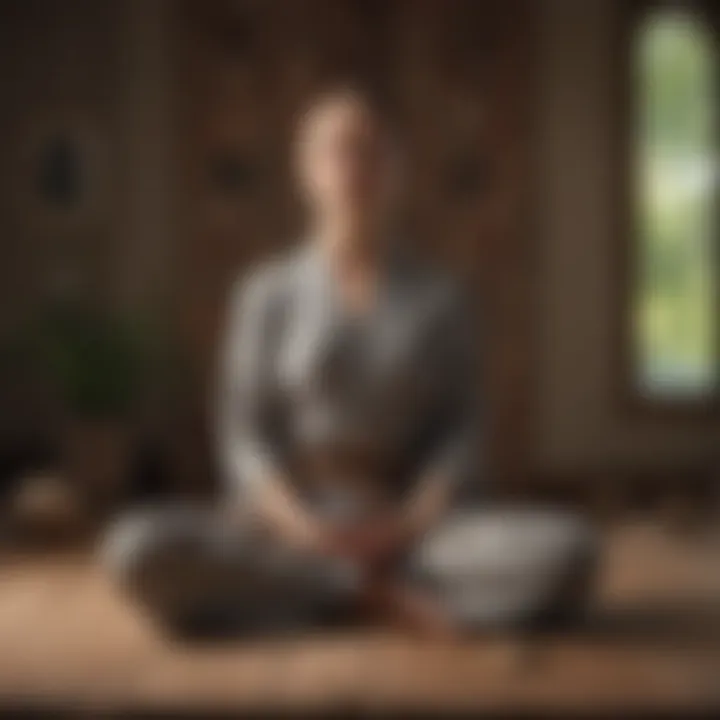 An illustration depicting different meditation techniques