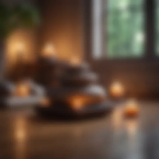 A serene meditation space with gifts arranged thoughtfully.