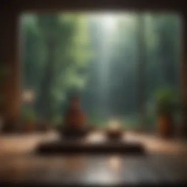 Creating Tranquility: The Ideal Meditation Environment Peaceful space for meditation with soft lighting