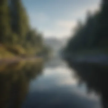 The Power of Reflection A serene landscape symbolizing reflection and introspection
