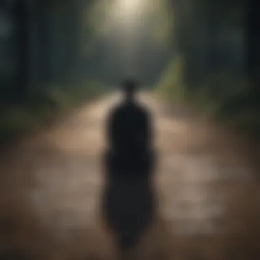The Weight of Words A shadowy figure surrounded by inspirational quotes