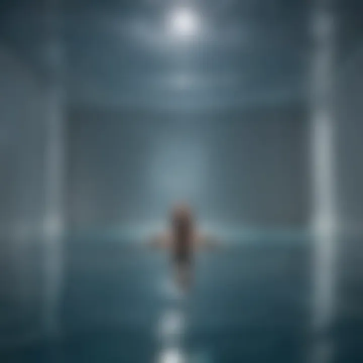 A serene water surface representing the concept of floating and relaxation