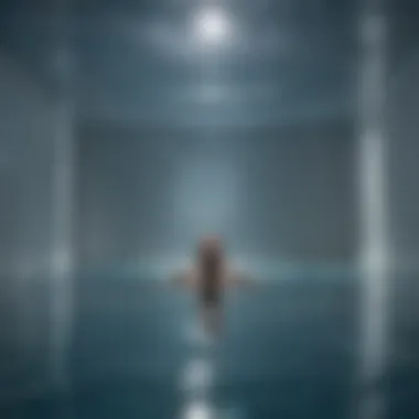 Floating Serenity: The Essence of Relaxation A serene water surface representing the concept of floating and relaxation