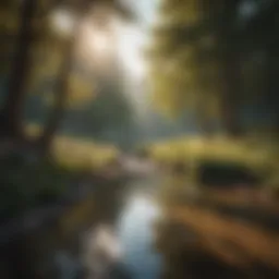 A serene landscape illustrating the calming nature of gratitude.