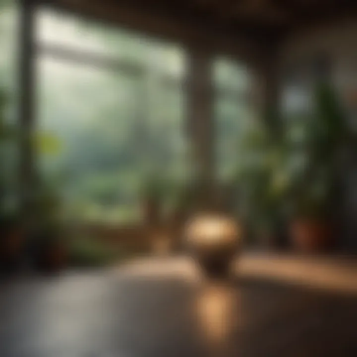 A peaceful corner filled with plants and soft light