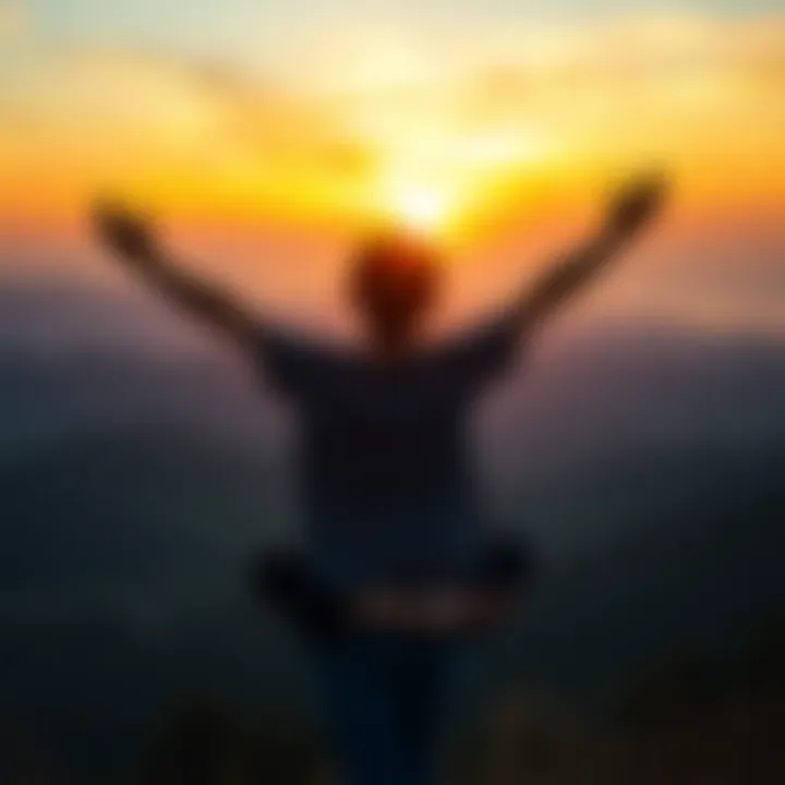 A vibrant sunrise depicting new beginnings and fresh goals