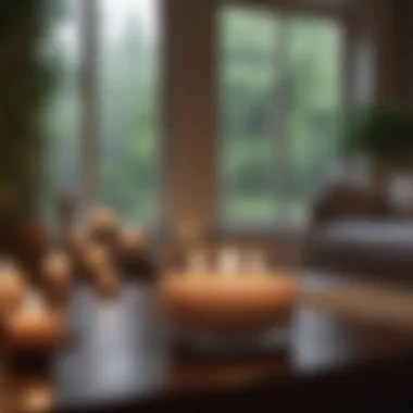 Creating a Tranquil Space A peaceful setting with candles and calming elements