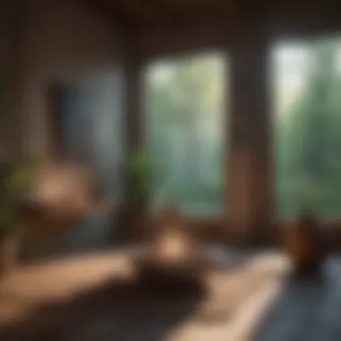 Sanctuary of Calm: A Mindful Retreat Meditative space with calming elements