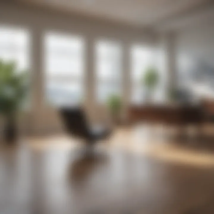 Calm office atmosphere enhancing focus