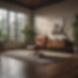 Tranquil workspace with meditation elements