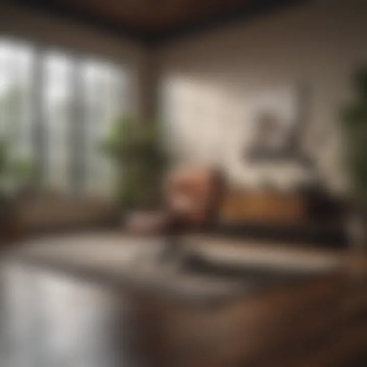 Tranquil workspace with meditation elements