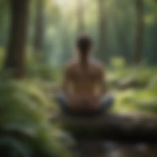 Peaceful nature scene for meditation