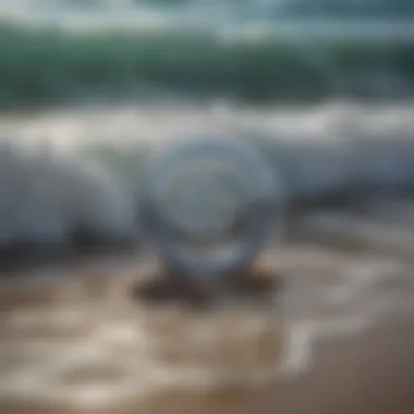 Symbol of Tranquility A soothing illustration of gentle waves symbolizing calmness
